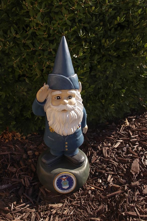 Red Carpet Studios Officially Licensed Military Garden Gnome, 13.25" Tall, United States Air Force