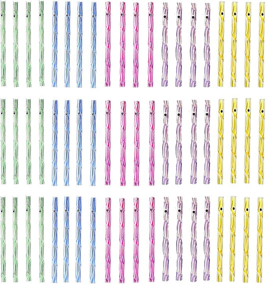 100 Pcs Aluminium Wind Chime Tubes, Aluminum Wind Chime Empty Tubes Parts Kit for Decor, Outdoor Hanging Decor, Adults Arts and Crafts, DIY