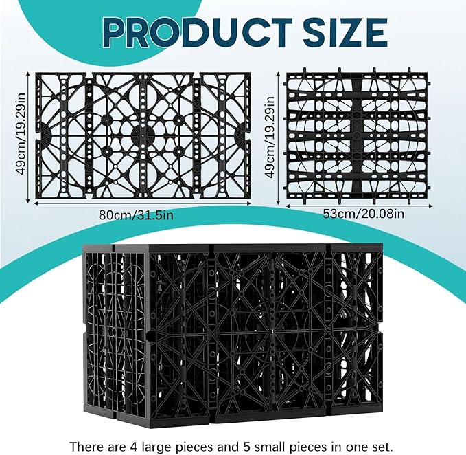 CroBlissful 1 Pack 45.7 Gallon Water Bricks Blocks Water Storage Module Block Matrix Block System for Pondless Waterfalls Disappearing Waterfalls or Fountain Features Garden