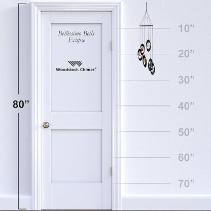 Woodstock Chimes Signature Collection, Woodstock Bellissimo Bells, 28'' Eclipse Wind Bells for Outdoor, Patio, Home or Garden Décor (CYBRS)