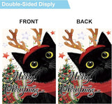 Seasonal Garden Flags Set of 11 Double Sided 12 x 18 Inch Cute Black Cat Yard Flags, Small Flags for Outside, Spring 4th of July Easter Outdoor Flags, Holiday Garden Flags for All Seasons