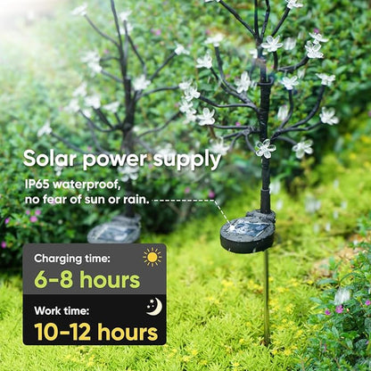 Solar Garden Lights Outdoor Waterproof,Garden Decor Solar Flowers For Outside Decorative,6Pack 2Modes Solar Powered Fairy Outdoor Decorations for Yard Patio Pathway, Gardening Gifts Mothers Day