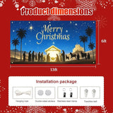 HOMETITUTE Christmas Garage Door Banner 13x6ft Nativity Scene Theme Backdrop Holiday Seasonal Decor Winter Door Cover Banners for Outside Garage Wall Covering for Party Garage Decorations