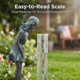 Topadorn Rain Gauge Garden Stake Outdoor Glass Cute Professional Raingauge for Lawn Yard Patio Lady Angel Decor 2oz, 3.5" W x 3" D x 11.5" H