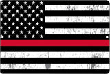 Rogue River Tactical Thin Red Line Firefighter Flag Metal Tin Sign Wall Decor Man Cave Bar Support Fire Fighters