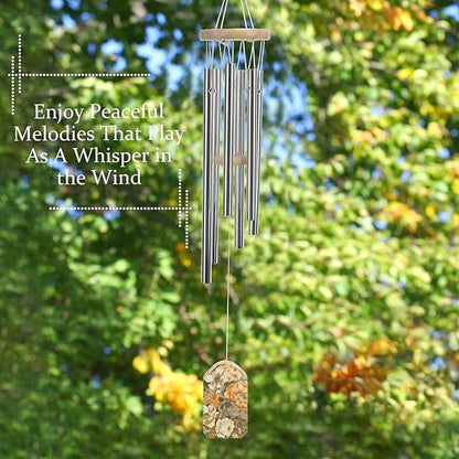 Wind Chimes for Outside,Many Flowers Bloomed Printed Cute Aluminium Windchimes Outdoors,Soothing Melodic Memorial Wind Chime for House Porch Patio Garden Balcony Decor