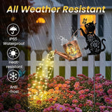 Cat Solar Watering Can Lights,Outdoor Hanging Solar Lights Lantern,Gifts for Mom Women Birthday Mother's Day,Garden Waterproof Garden Decor Outside Patio Yard Pathway Backyard