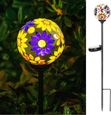 VCUTEKA Solar Garden Lights, Mosaic Solar Lights Outdoor Decor Pathway Light Waterpoof LED Stake Light for Landscape Lawn Patio Yard Decoration 1 Pack