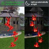 Cardinal Solar Wind Chimes for Outside, Cardinal Solar Hanging Lights Outdoor Wind Chime for Garden Patio Decor, Unique Gifts for Mother Mom Grandma Women Birthday