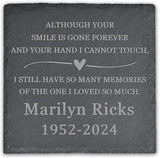 Memorial Garden Stone, Memorial Stone, Personalized Memorial Gifts, Sympathy Gifts for Loss of Loved One, Bereavement Gifts for Loss of Father Mother - Still Have so Many Memories - Square