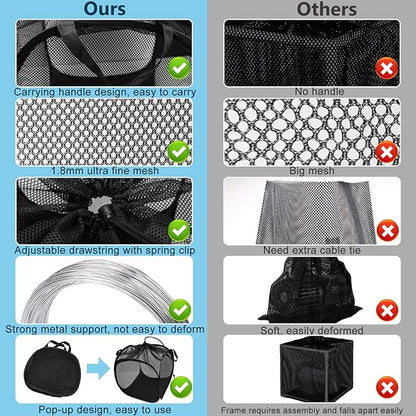1Pcs Pop Up Pond Filter Bag 7inch Stainless Steel Wire Water Pump Barrier Box Cover Anti-Clogging Sturdy Metal Frame Mesh Media Basket for Water Filter Pump Aquarium Swimming Pool Outdoor Fish Pond