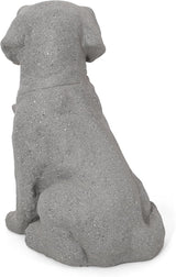 Dog Statue, Outdoor Dog Statue, Stone Gray, No Assembly Required
