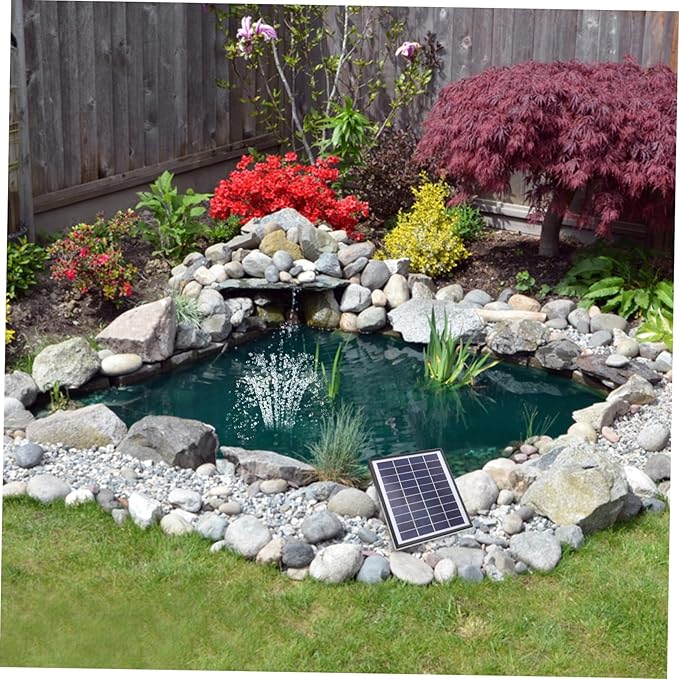 POPETPOP Solar Fountain Set Solar-powered Outdoor Water Pump 380l/h Durable Easy to Clean
