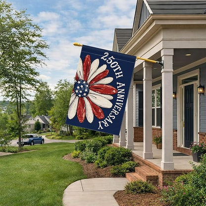 250th Anniversary America Garden Flag, 250 Anniversary USA Flag Patriotic Banner 250 Years of Freedom Yard Sign 4th of July Double-Sided Waterproof 1776-2026 Commemorative Flag 28x40 Inch