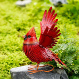 Nacome Cardinal Garden Decor Metal Yard: Art Outdoor Sculptures & Statues Large Red Bird Ornaments for Patio Balcony Front Backyard - Valentines Day Gifts for Her Wife Women Mom Grandma Birthday