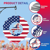 Horse Metal Wind Spinner for Garden, Horse Gifts for Independence Day Women Men Mother Father, 12 Inch Hanging Wind Spinner for Outdoor & Indoor Decorations