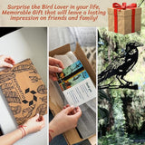 Renovatio Metal Bird Decor, Gifts for Mom, Artistic Raven Silhouette, Metal Garden Ornament, Outdoor Tree Decorations – A Remarkable Yard & Lawn Decor – Raven (Black)