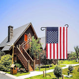 American Garden Flag 12 x 18 Inch,Embroidered Stars,Outdoor Durable Nylon,USA ResidentialYardGarden Decor,American Flag Garden Flag