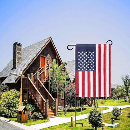 American Garden Flag 12 x 18 Inch,Embroidered Stars,Outdoor Durable Nylon,USA ResidentialYardGarden Decor,American Flag Garden Flag