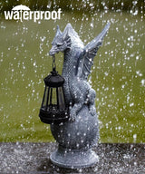 Qeeman Dragon on Ball Statues: Garden Decor Outdoor Decorations Art Figurine for Patio Balcony Yard Lawn