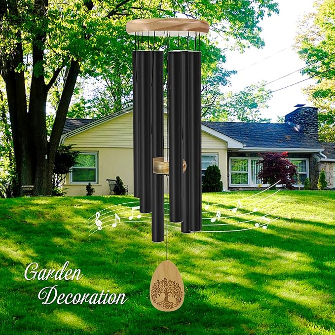 ASTARIN Windchimes Outdoors with Engraved Lifetree, Memorial Wind Chimes for Outside, 30 Inch Windchime Outdoor, Memorial Wind Chimes as Sympathy Gift, Outdoor Decorations for Your Garden, Patio.