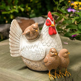Teaeeno Chicken Statues Garden Decor,Funny Garden Chicken Outdoor Statue Decorative,Chicken Farm Animals Decor,Funny Yard Patio Art Decoration Ornament,Animal Statue Table Ornament,Rooster Statue