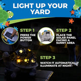 Solar Garden Outdoor Turtle Statue with Succulent and 7 LED Solar Lights – Lawn Decor Tortoise for Patio, Balcony, Yard, and Outdoor Solar Lantern
