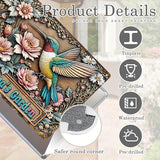 Custom Garden Signs Personalized Metal Tin Sign for Women, Retro Hummingbird Metal Sign for Outdoor, Patio, Yard Home Decor Gift for Mothers Day, Grandmas, and Gardening Lovers