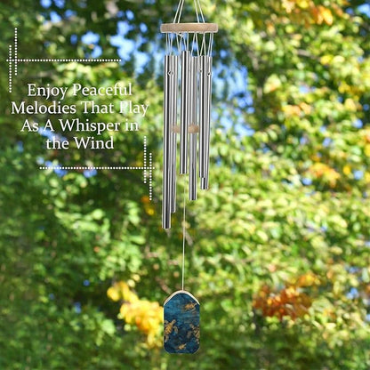 Wind Chimes for Outside,Sea Turtle Printed Cute Aluminium Windchimes Outdoors,Soothing Melodic Memorial Wind Chime for House Porch Patio Garden Balcony Decor