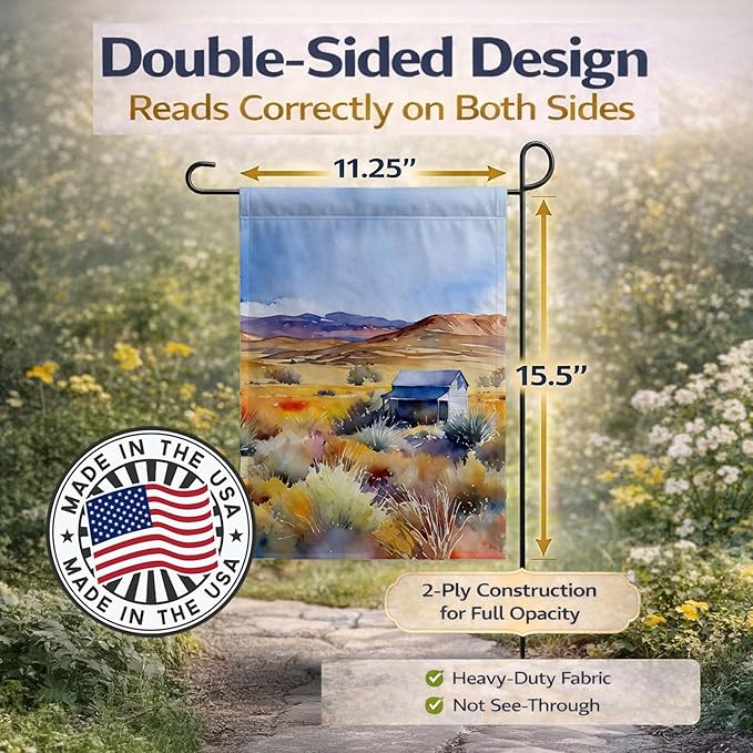 Caroline's Treasures Nevada Sagebrush in Watercolor Garden Flag Mailbox Flag Decorative Yard Flag Banner Outside Patio Artwork Yard Flower Beds, Garden Size, Multicolor