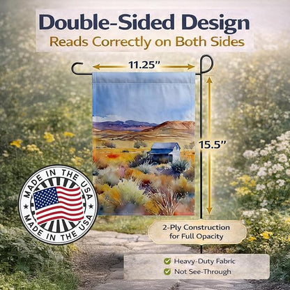 Caroline's Treasures Nevada Sagebrush in Watercolor Garden Flag Mailbox Flag Decorative Yard Flag Banner Outside Patio Artwork Yard Flower Beds, Garden Size, Multicolor