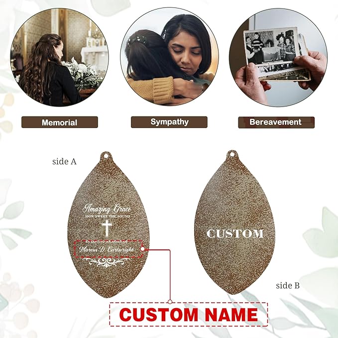 ASTARIN Personalized Name 35" Memorial Wind Chimes, Metal Sympathy Gifts for Loss of Mother Father Loved One, Bereavement Wind Chime in Memory Gift, Decor Outdoor Garden Patio, Produced in USA