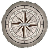 Magnolia Garden 10-Inch Proverbs 3:6 Compass Decorative Stepping Stone – He Shall Direct Your Paths Scripture Resin Garden Tile – Nautical Religious Outdoor Accent