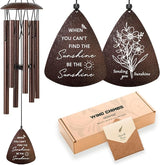 Get Well Gifts for Women Men, 32" Bronze Wind Chimes Inspirational Gifts for Women, Cheer Up Positive Sending You Sunshine Get Well Soon Gift Baskets
