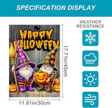 BlissYard Halloween Horror Garden Flag 12x18 Inch Pumpkin Gnome Happy Halloween Flag Lantern Flames Outdoor Yard Decor House Banner Porch Lawn Patio Home Decoration
