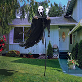 LarpGears Halloween Scarecrow Rotatable Ghost of Death Outdoor Decoration, 7.5Ft Flying Ghost for Garden, Porch, Yard