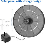 AISITIN 3.5W Solar Water Fountain with Storage & Integrated Bracket, Floating Solar Fountain Pump with Nozzles for Bird Bath, Garden, Pond, Pool, Aquarium and Outdoor