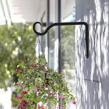 BOLITE Plant Hangers, 6 Inch Hanging Plant Brackets Outdoor Indoor, Wall Hooks for Hummingbird Feeders, Bird Feeders, Planters, Lanterns, Wind Chimes, Home Decor, 2 Pack, Black, Gifts for Women Men