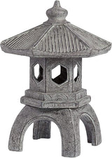 John Timberland Pagoda Statue Sculpture Asian Japanese Garden Decor Indoor Outdoor Front Porch Patio Yard Outside Home Balcony House Exterior Lawn Gray Old Faux Stone Finish Resin 16 1/2" Tall