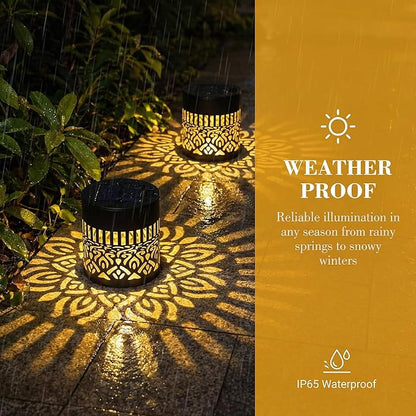 Decorative Solar Mandala Lights Outdoor, Metal Solar Fence Wall Light Waterproof, Solar Powered Mandala Garden Lights for Patio Fence Backyard Deck Outdoor Wall Decor (Sunflower*1)