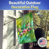 Caroline's Treasures Virginia American Dogwood in Watercolor House Flag Large Porch Sleeve Pole Decorative Outside Yard Banner Artwork Wall Hanging, Polyester, House Size, Multicolor