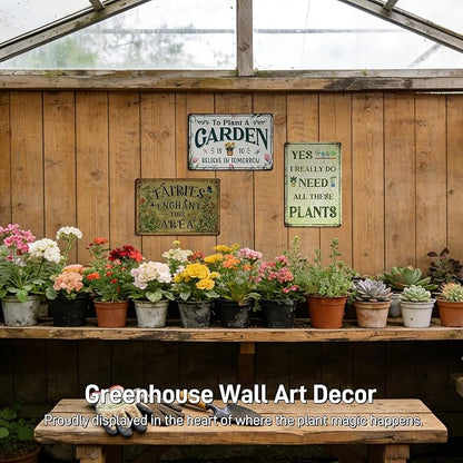 PAIION Funny Metal Garden Signs - I Really Need All These Plants - Vintage Garden Wall Art Tin Sign for Home Greenhouse Yard Decor Gifts for Gardeners 8x12 Inch