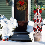 Christmas JOY Yard Sign with Stakes Xmas Holiday Garden Lawn Signs Giant Christmas Ornaments Garden Stakes Patio Decor for Outdoors Holiday Yard Lawn Outdoor Decorations Party Supplies, 47.5 x 12 Inch