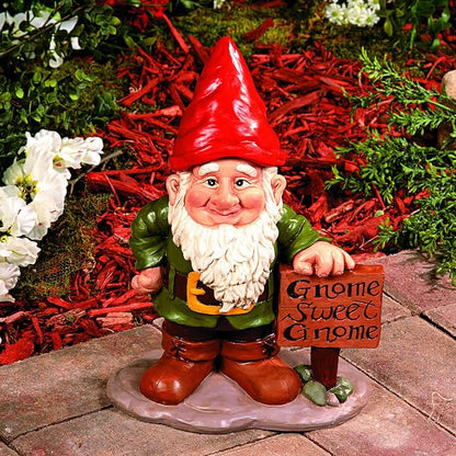 Fun Express Garden Gnomes Outdoor Statue with 5 Interchangeable Seasonal Hats - Resin Gnome Figurines for Yard Decorations | Christmas Halloween Easter Holiday Gnome Decor for Home Garden Sculptures