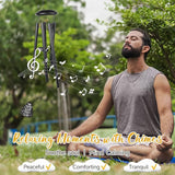 Memorial Gifts for Loss of Wife, 25''Memorial Wind Chimes of Sympathy Gifts for Loss of Wife,Condolence/Bereavement/Remembrance Gift,Windchimes in Memory,Funeral Decor for Garden Outside,Black