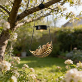 Solar Hanging Garden Lantern with Bunny Decoration,Solar Hanging Statue Light,Outdoor Hanging Decorations for Garden, Fence, Porch, Patio, Yard Decor