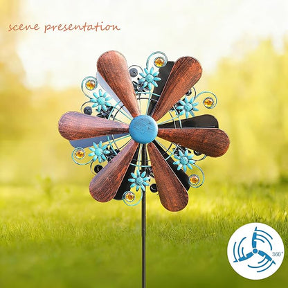 WENYLE Wind Spinners Outdoor Metal Large 360 Degrees Kinetic Wind Sculptures& Spinners Yard Art Outdoor Garden Decor