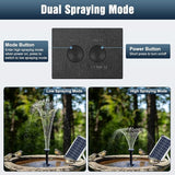 3-Tier Solar Fountain for Bird Bath, Solar Water Pump Waterfall Feature with Colorful Light 3 Nozzles 6W Solar Panel for Bird Bath, Yard Garden Decoration Garden, Outdoor Bird Feeder