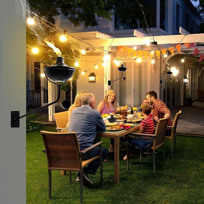 ZSPENG 6-Pack Citronella Torches, 23.5 Oz Wall Mounted Metal Garden Torches, Easy Setup & Refill Metal Torch, Flame Light Torch for Indoor or Outdoor Decor