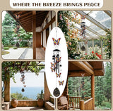 Hicarer Butterfly Wind Chimes for Outside 35" Black Metal Wind Chime Soothing Tones Memorial Windchimes Decor Butterfly Gifts for Women Men Outdoor Garden Yard Patio Decor Memorial Birthday Gifts